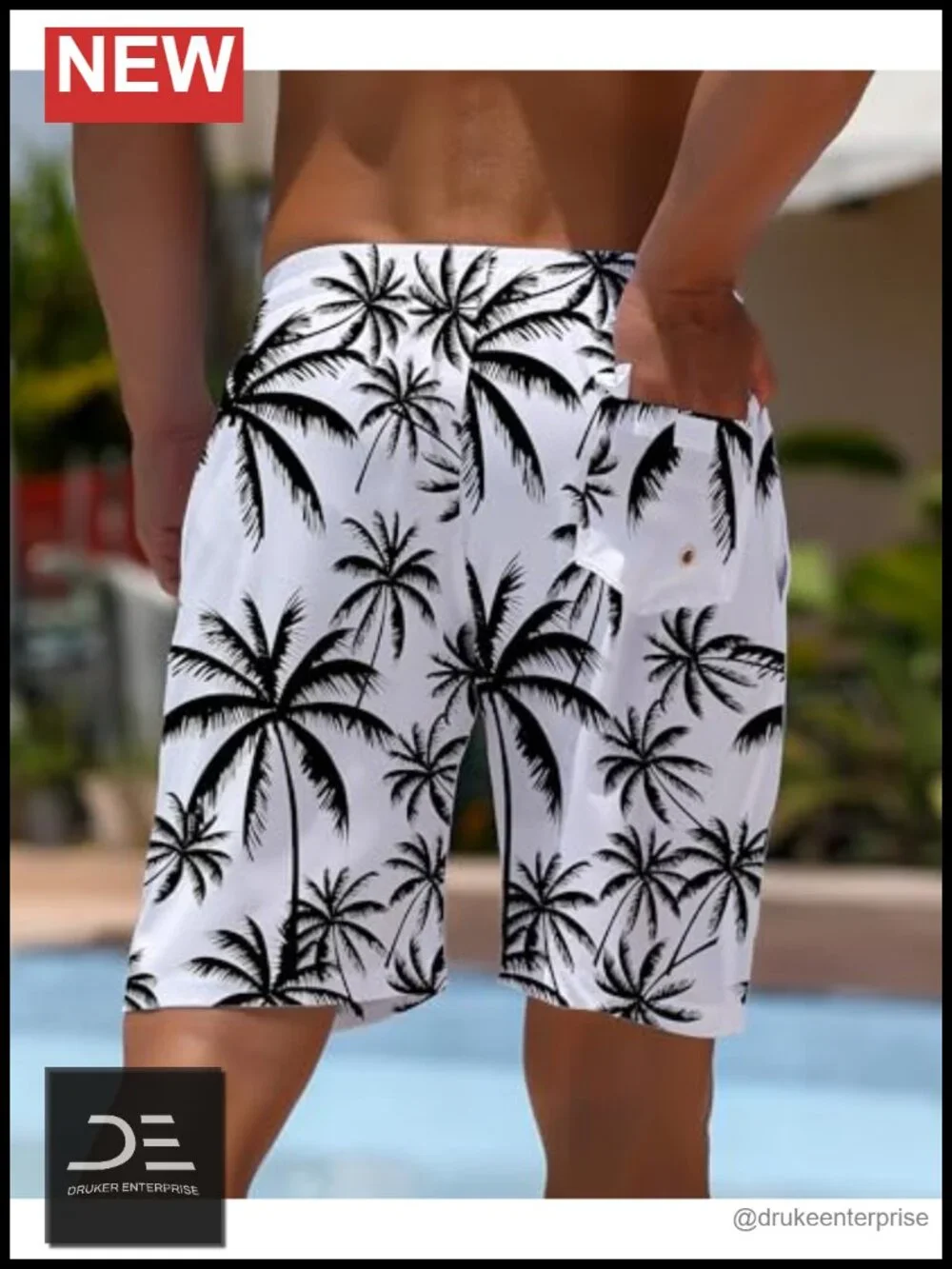 Men's Quick Dry Board Shorts with Mesh Lining, 9